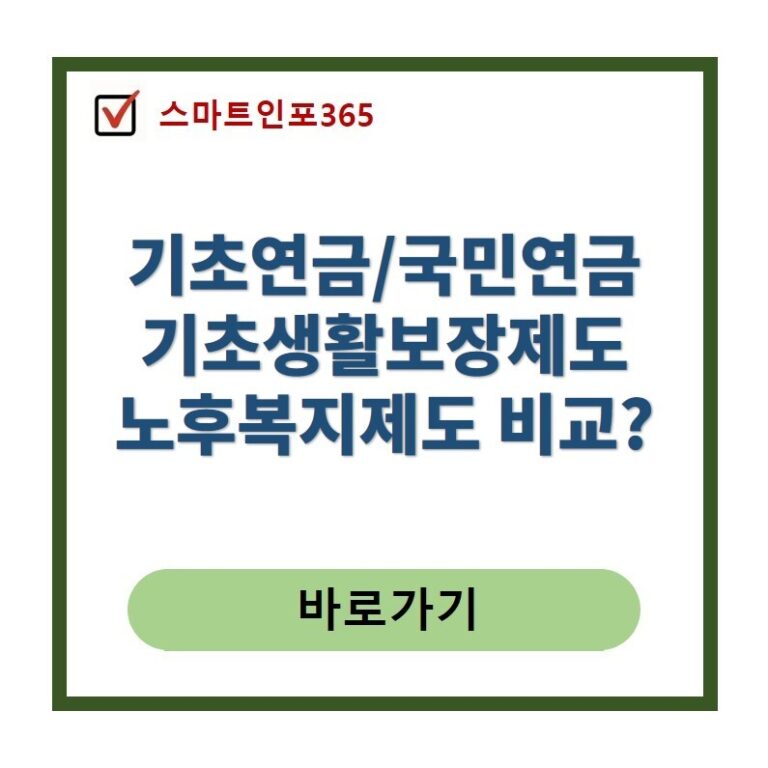 노후 복지제도 비교